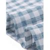 imageAllegra K Gingham Tops for Women Summer Cute Cap Sleeve Square Neck Plaid Shirts Casual BlousesLake Blue