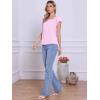 imageAllegra K Gingham Tops for Women Summer Cute Cap Sleeve Square Neck Plaid Shirts Casual BlousesPink
