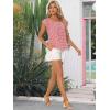 imageAllegra K Gingham Tops for Women Summer Cute Cap Sleeve Square Neck Plaid Shirts Casual BlousesRed
