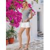 imageAllegra K Summer Gingham Tops for Womens Square Neck Ruffle Cap Sleeve BlousesBlack