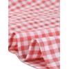 imageAllegra K Summer Gingham Tops for Womens Square Neck Ruffle Cap Sleeve BlousesPink