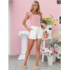 imageAllegra K Summer Gingham Tops for Womens Square Neck Ruffle Cap Sleeve BlousesPink