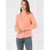 imageAllegra K Womens 1950s Vintage Long Sleeve Printed Button Down Tops Small Dark Pink Heart