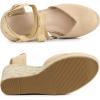 imageAllegra K Womens Closed Toe Espadrilles Wedges Tie Up Wedge SandalsBeige