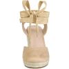 imageAllegra K Womens Closed Toe Espadrilles Wedges Tie Up Wedge SandalsBeige