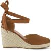 imageAllegra K Womens Closed Toe Espadrilles Wedges Tie Up Wedge SandalsBrown