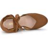 imageAllegra K Womens Closed Toe Espadrilles Wedges Tie Up Wedge SandalsBrown