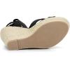 imageAllegra K Womens Espadrille Platform Lace Up Wedges SandalsBlack