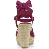 imageAllegra K Womens Espadrille Platform Lace Up Wedges SandalsBurgundy
