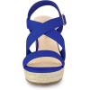 imageAllegra K Womens Espadrilles Platform Slingback Wedges SandalsDeep Blue