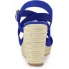 imageAllegra K Womens Espadrilles Platform Slingback Wedges SandalsDeep Blue