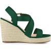 imageAllegra K Womens Espadrilles Platform Slingback Wedges SandalsEmerald Green