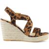 imageAllegra K Womens Espadrilles Platform Slingback Wedges SandalsLeopard