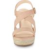 imageAllegra K Womens Espadrilles Platform Slingback Wedges SandalsNude