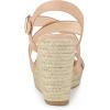 imageAllegra K Womens Espadrilles Platform Slingback Wedges SandalsNude