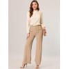 imageAllegra K Womens Fall Blouse 2025 Long Sleeve Ruffle Tie Neck Business Work TopApricot