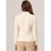 imageAllegra K Womens Fall Blouse 2025 Long Sleeve Ruffle Tie Neck Business Work TopApricot