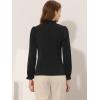 imageAllegra K Womens Fall Blouse 2025 Long Sleeve Ruffle Tie Neck Business Work TopBlack