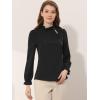 imageAllegra K Womens Fall Blouse 2025 Long Sleeve Ruffle Tie Neck Business Work TopBlack