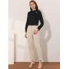 imageAllegra K Womens Fall Blouse 2025 Long Sleeve Ruffle Tie Neck Business Work TopBlack