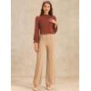 imageAllegra K Womens Fall Blouse 2025 Long Sleeve Ruffle Tie Neck Business Work TopCaramel