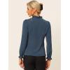 imageAllegra K Womens Fall Blouse 2025 Long Sleeve Ruffle Tie Neck Business Work TopDark Blue