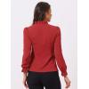 imageAllegra K Womens Fall Blouse 2025 Long Sleeve Ruffle Tie Neck Business Work TopDark Red