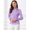 imageAllegra K Womens Fall Blouse 2025 Long Sleeve Ruffle Tie Neck Business Work TopLight Purple