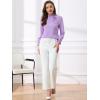 imageAllegra K Womens Fall Blouse 2025 Long Sleeve Ruffle Tie Neck Business Work TopLight Purple