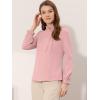 imageAllegra K Womens Fall Blouse 2025 Long Sleeve Ruffle Tie Neck Business Work TopPink