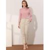 imageAllegra K Womens Fall Blouse 2025 Long Sleeve Ruffle Tie Neck Business Work TopPink
