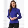 imageAllegra K Womens Fall Blouse 2025 Long Sleeve Ruffle Tie Neck Business Work TopRoyal Blue