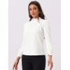 imageAllegra K Womens Fall Blouse 2025 Long Sleeve Ruffle Tie Neck Business Work TopWhite