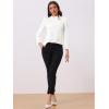 imageAllegra K Womens Fall Blouse 2025 Long Sleeve Ruffle Tie Neck Business Work TopWhite