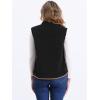 imageAllegra K Womens Fleece Vest Button Down Sleeveless Jacket with Pockets Oversized Fuzzy VestsBlack