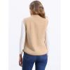 imageAllegra K Womens Fleece Vest Button Down Sleeveless Jacket with Pockets Oversized Fuzzy VestsBrown