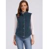 imageAllegra K Womens Fleece Vest Button Down Sleeveless Jacket with Pockets Oversized Fuzzy VestsDark Blue