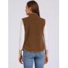 imageAllegra K Womens Fleece Vest Button Down Sleeveless Jacket with Pockets Oversized Fuzzy VestsDark Brown