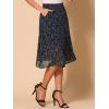 imageAllegra K Womens Floral Skirt ALine Midi Skirt Chiffon Elegant 2025 Fall SkirtsNavy Blue