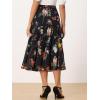 imageAllegra K Womens Floral Skirt Chiffon Aline Long Tiered Ruffle Boho Summer Midi SkirtsBlack Pink