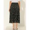 imageAllegra K Womens Floral Skirt Chiffon Aline Long Tiered Ruffle Boho Summer Midi SkirtsBlack a