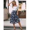 imageAllegra K Womens Floral Skirt Chiffon Aline Long Tiered Ruffle Boho Summer Midi SkirtsBlue a