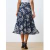 imageAllegra K Womens Floral Skirt Chiffon Aline Long Tiered Ruffle Boho Summer Midi SkirtsBlue a