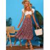 imageAllegra K Womens Floral Skirt Chiffon Aline Long Tiered Ruffle Boho Summer Midi SkirtsBrown