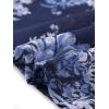 imageAllegra K Womens Floral Skirt Chiffon Aline Long Tiered Ruffle Boho Summer Midi SkirtsDeep Blue