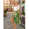 imageAllegra K Womens Floral Skirt Chiffon Aline Long Tiered Ruffle Boho Summer Midi SkirtsDeep Green