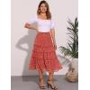 imageAllegra K Womens Floral Skirt Chiffon Aline Long Tiered Ruffle Boho Summer Midi SkirtsDeep Red