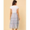 imageAllegra K Womens Floral Skirt Chiffon Aline Long Tiered Ruffle Boho Summer Midi SkirtsPurple