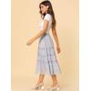 imageAllegra K Womens Floral Skirt Chiffon Aline Long Tiered Ruffle Boho Summer Midi SkirtsPurple