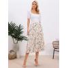 imageAllegra K Womens Floral Skirt Chiffon Aline Long Tiered Ruffle Boho Summer Midi SkirtsWhite Yellowfloral